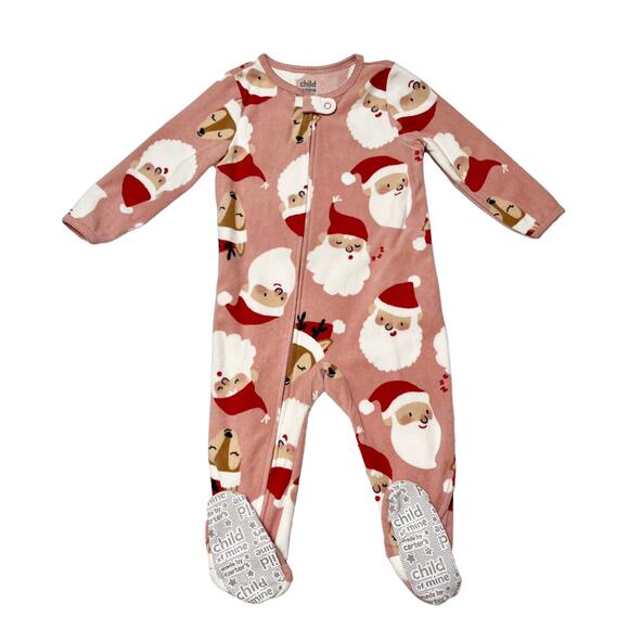 Carter's Santa Claus Fleece Sleeper PJs Size 18m - Picture 1 of 5